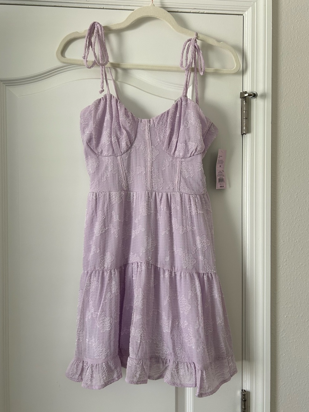 Wild Fable Floral Lilac Tie-Shoulder Sundress